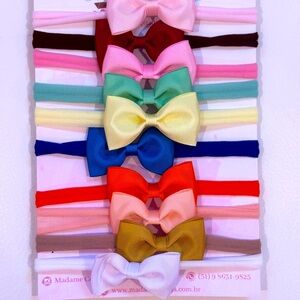 Colorful Baby Bow Hairbands Set NEW